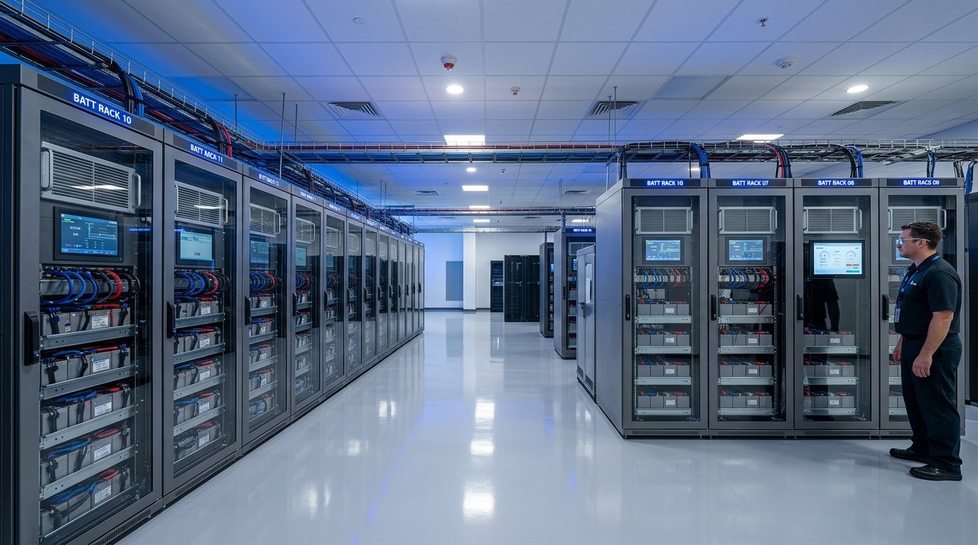 Fasilitas Rack Baterai Critical Power Data Center Tetra
